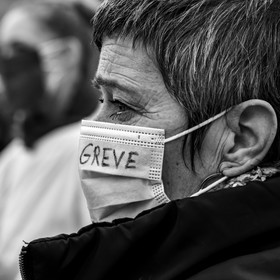 04 février 2021 à Gap (Hautes-Alpes) : Manifestation des soignants oubliés du Ségur de la santé.