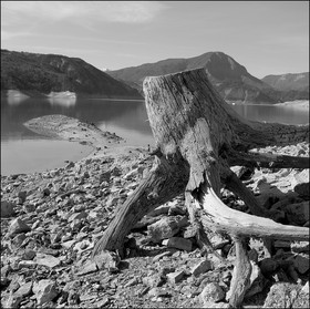 Serre-Ponçon, basses eaux