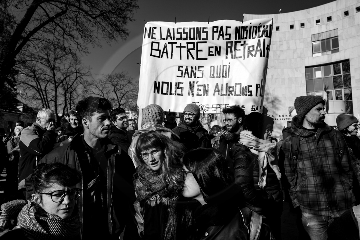 31 janvier 2023 : Manifestation contre la réforme des retraites. Plus de 4000 personnes dans les rues de Gap (Hautes-Alpes).