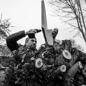 Pose de la pancarte du terrain - 26 04 2017