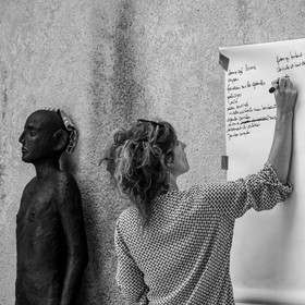 03 juillet 2024 : Création participative de L'homme de l'Ouort avec Barbara Fougnon, artiste plasticienne