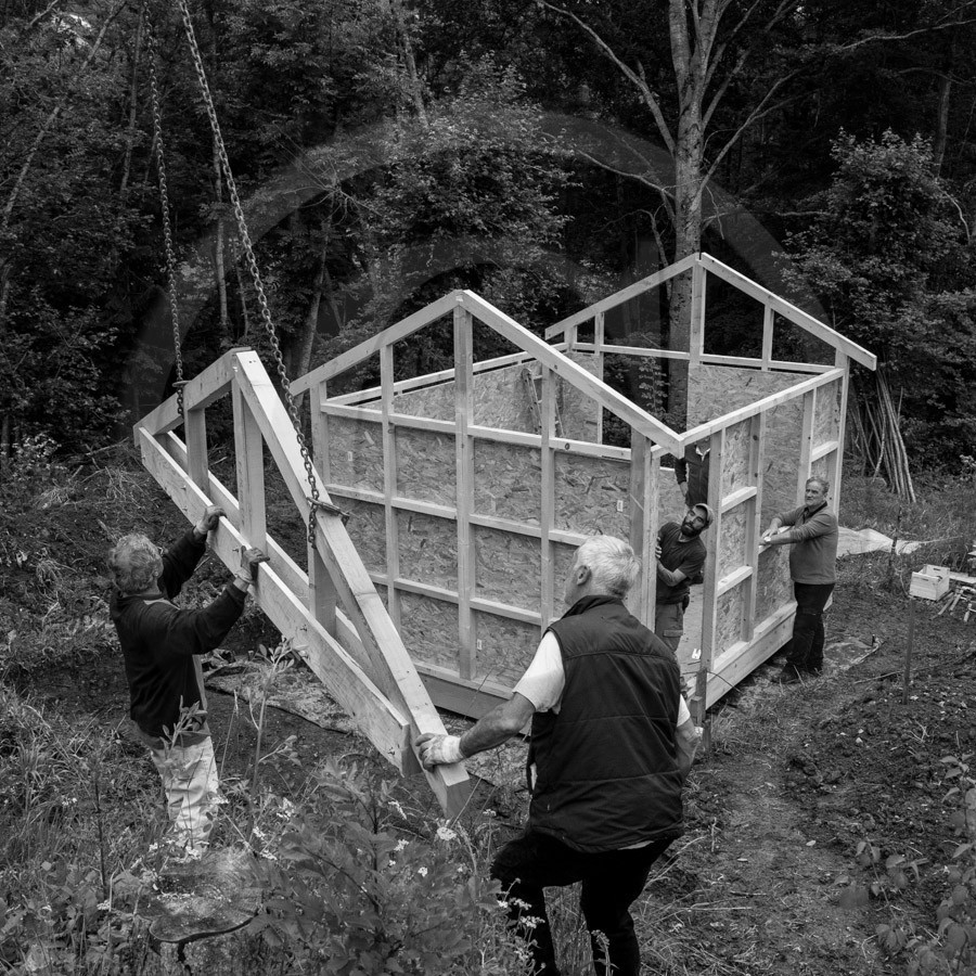 Installation de la cabane