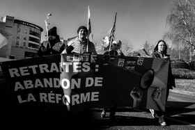 31 janvier 2023 : Manifestation contre la réforme des retraites. Plus de 4000 personnes dans les rues de Gap (Hautes-Alpes).
