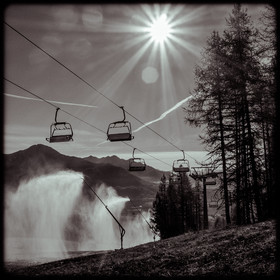 Essais de canons à neige - Chaillol