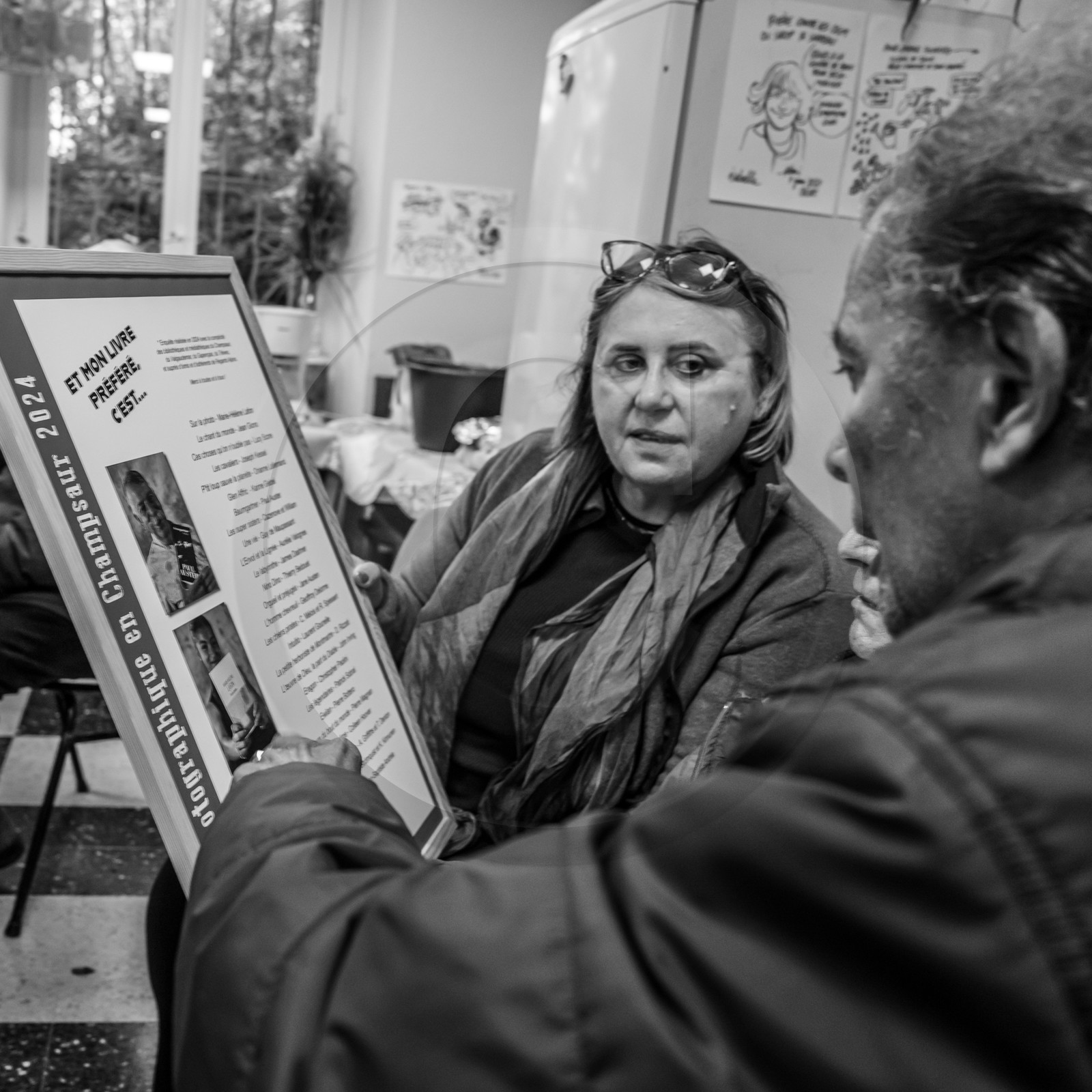 Broderies sur les photographies de Denis Lebioda, jeux, panneaux mon livre préféré, voyage en amérique latine de Claudine et Denis Meyer