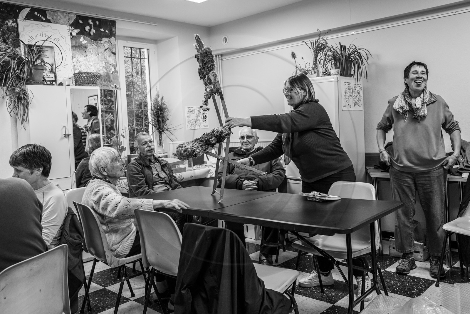 Broderies sur les photographies de Denis Lebioda, jeux, panneaux mon livre préféré, voyage en amérique latine de Claudine et Denis Meyer