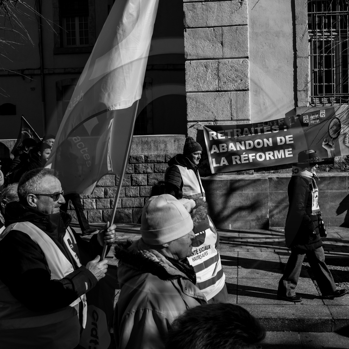 31 janvier 2023 : Manifestation contre la réforme des retraites. Plus de 4000 personnes dans les rues de Gap (Hautes-Alpes).