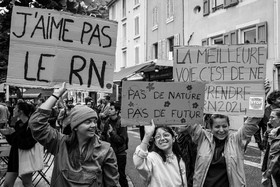 15 juin 2024 - Gap (Hautes-Alpes)- Manifestation contre l'extrême droite