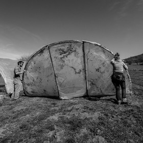 Montage de serres tunnel