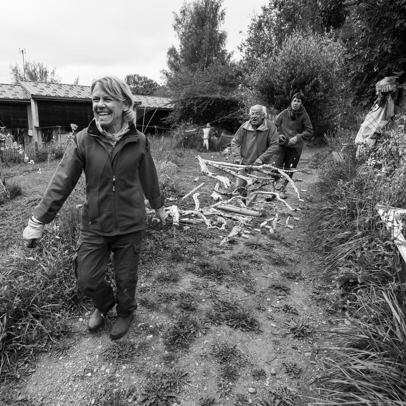 21 août 2019 : installation d'une oeuvre en bois flotté