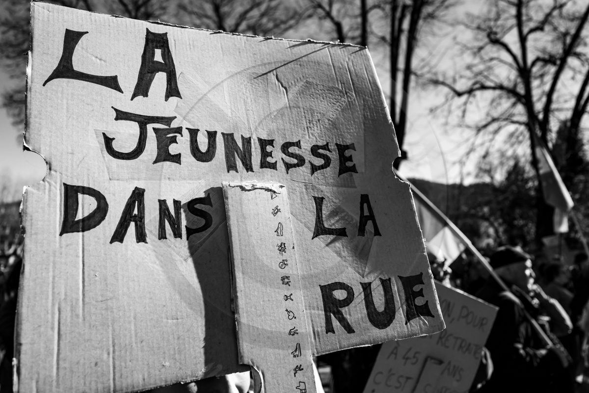 16 février 2023 : Manifestation contre la réforme des retraites à Gap (Hautes-Alpes)