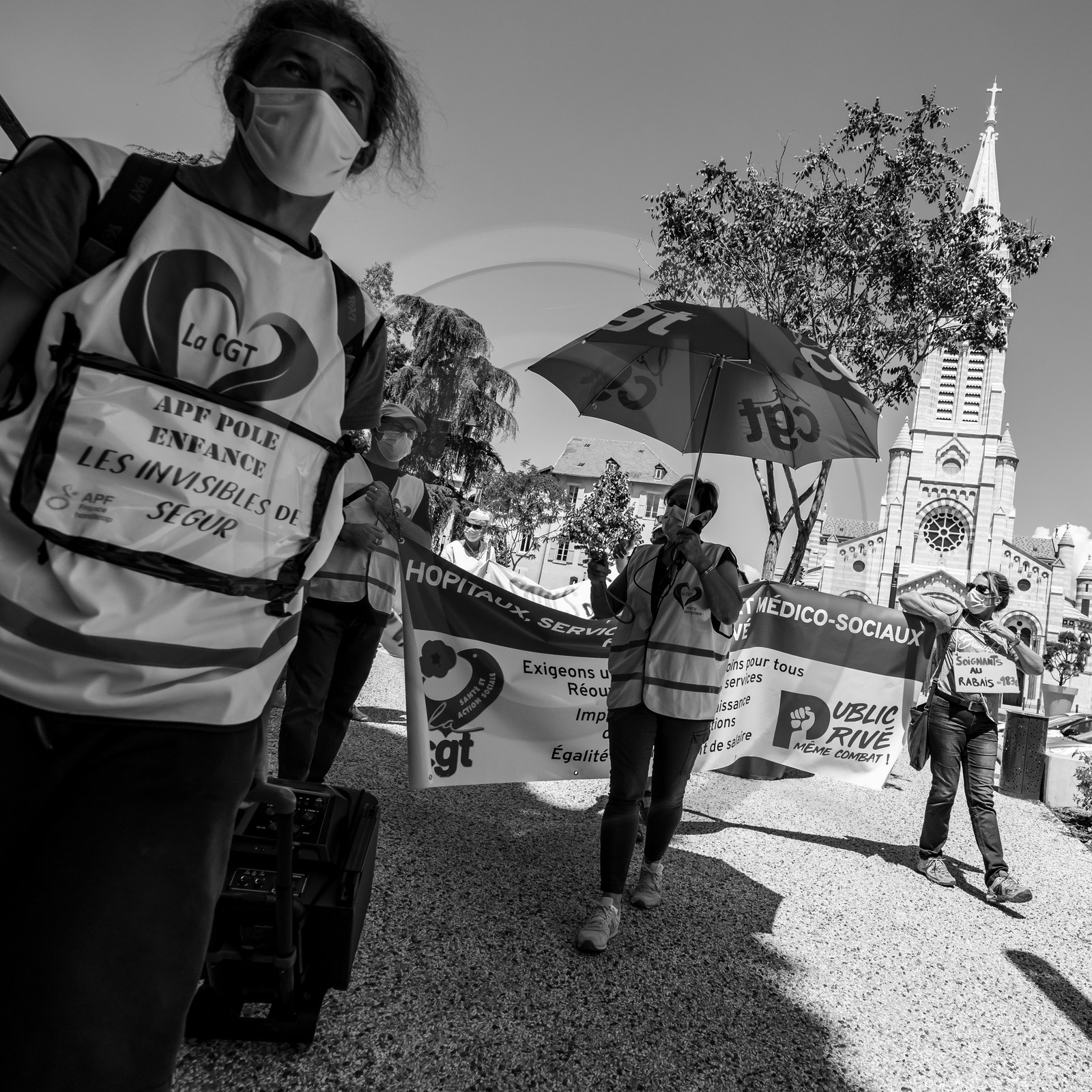 15 juin 2021 à Gap (Hautes-Alpes) : Manifestation des soignants oubliés du Ségur de la santé.