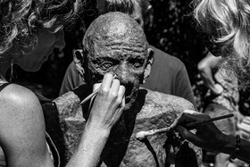 21 aout 2024 : Réalisation de Marcel Joli Coeur, l'homme de l'Ouort avec Barbara Fougnon, artiste plasticienne, et un anniversaire en chansons.