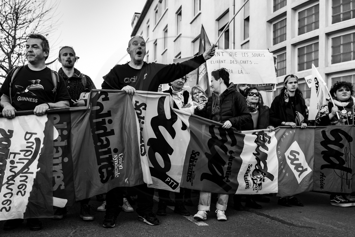 11 février 2023 : Manifestation contre la réforme des retraites à Gap (Hautes-Alpes)