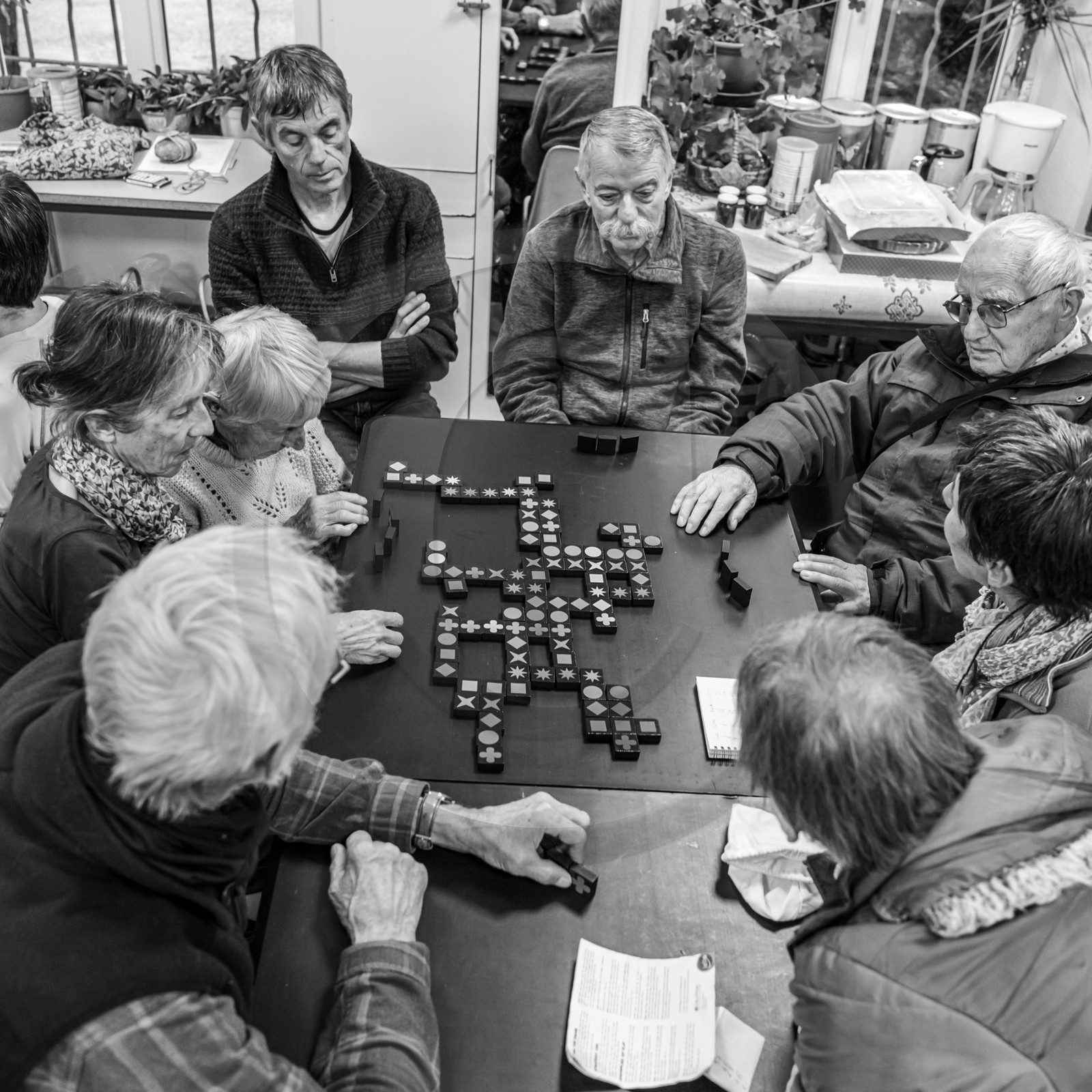 Broderies sur les photographies de Denis Lebioda, jeux, panneaux mon livre préféré, voyage en amérique latine de Claudine et Denis Meyer