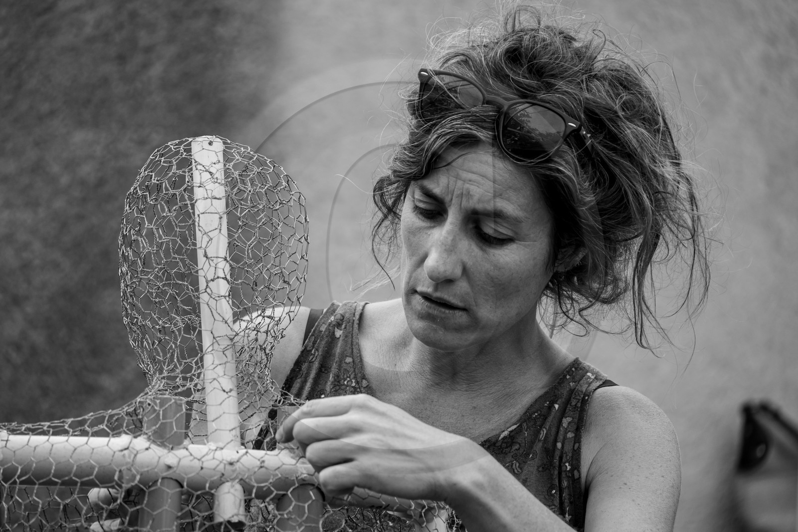 Conception et fabrication de Marcel Joli Coeur l'homme de l'Ouort, avec Barbara Fougnon, artiste plasticienne, dans le cadre de son projet de forêt d'hommes