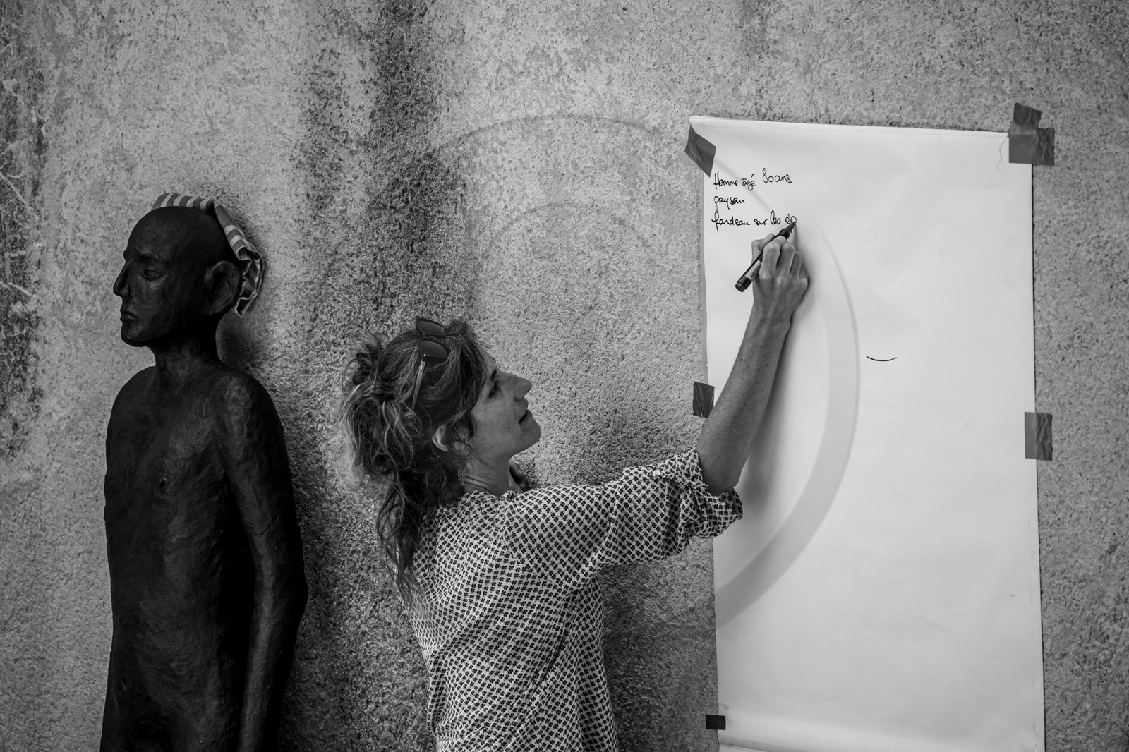 03 juillet 2024 : Création participative de L'homme de l'Ouort avec Barbara Fougnon, artiste plasticienne