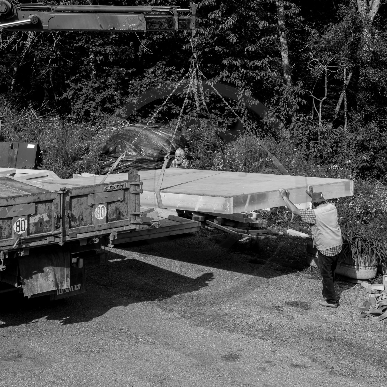 L'installation de la cabane