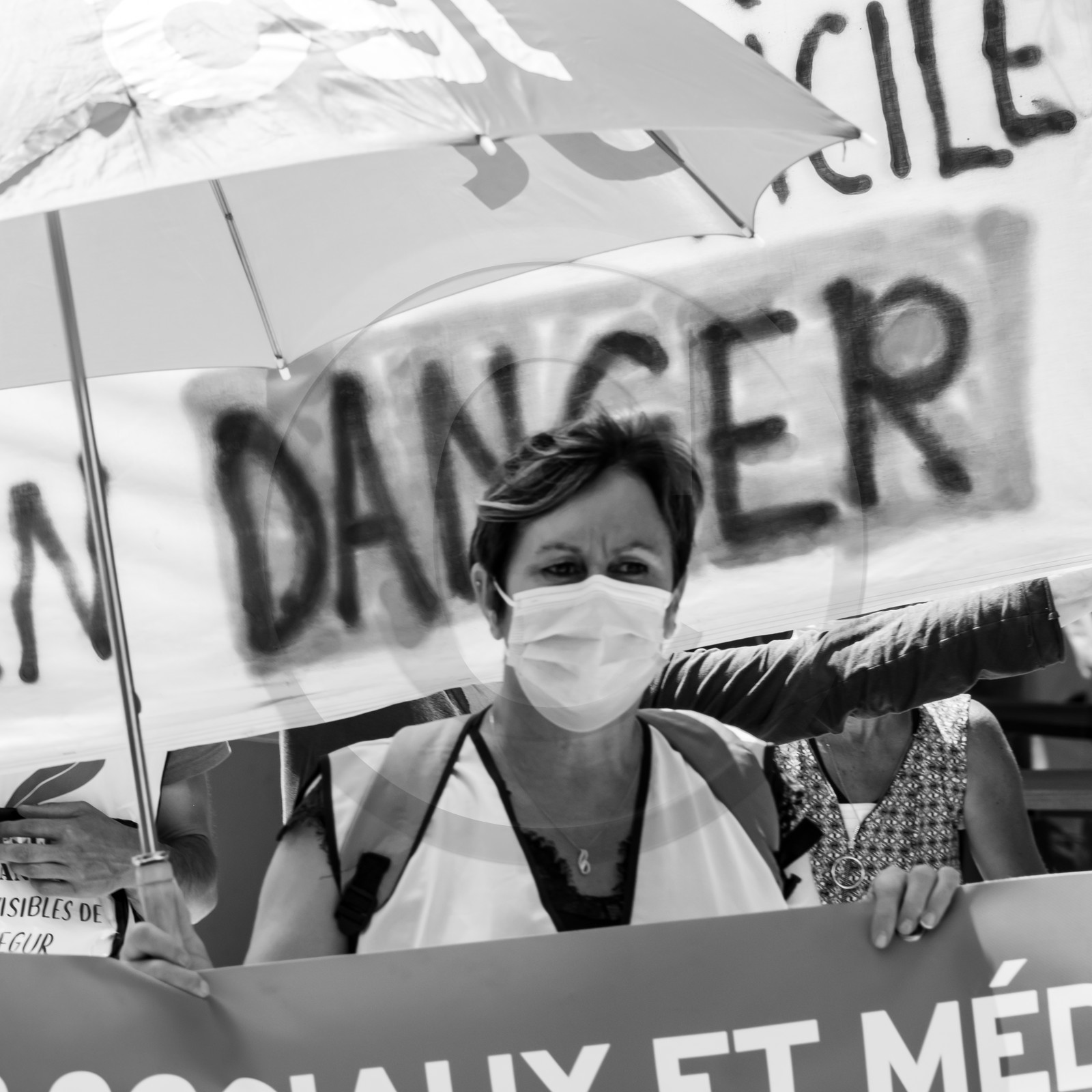 15 juin 2021 à Gap (Hautes-Alpes) : Manifestation des soignants oubliés du Ségur de la santé.