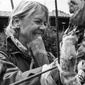 21 août 2019 : installation d'une oeuvre en bois flotté